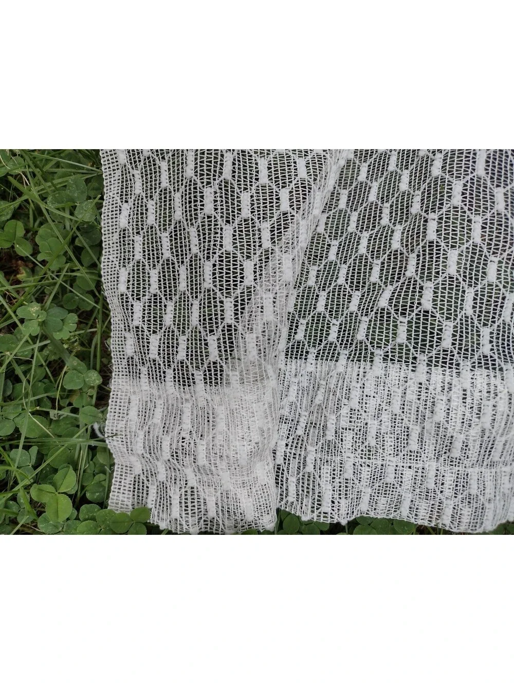 Curtains Vintage 60s Sheer Honeycomb Chenille Texture 39x78 Rod Pocket Pair